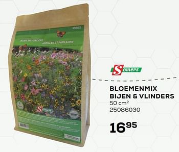 Promoties Bloemenmix bijen + vlinders - Somers - Geldig van 20/04/2021 tot 25/05/2021 bij Supra Bazar