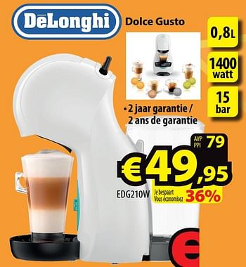 Promoties Delonghi dolce gusto edg210w - Delonghi - Geldig van 28/04/2021 tot 05/05/2021 bij ElectroStock