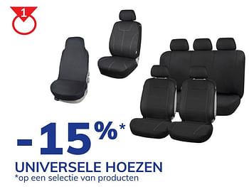 Promotions -15% universele hoezen - Produit maison - Auto 5  - Valide de 23/04/2021 à 11/05/2021 chez Auto 5