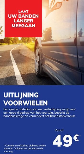 Promoties Uitlijning voorwielen - Huismerk - Auto 5  - Geldig van 23/04/2021 tot 11/05/2021 bij Auto 5