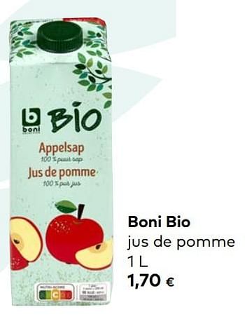 Promoties Boni bio jus de pomme - Boni - Geldig van 21/04/2021 tot 18/05/2021 bij Bioplanet