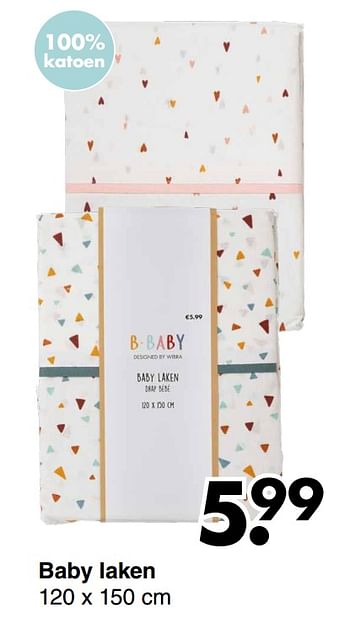 Promoties Baby laken - B-Baby - Geldig van 26/04/2021 tot 08/05/2021 bij Wibra