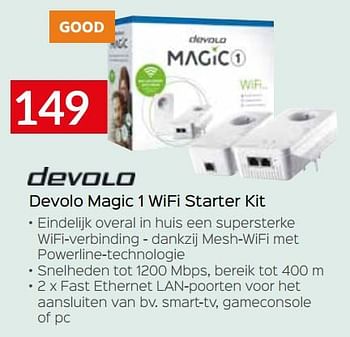 Promoties Devolo magic 1 wifi starter kit - Devolo - Geldig van 25/04/2021 tot 31/05/2021 bij Selexion