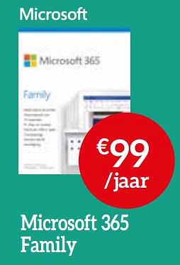 Promoties Microsoft 365 family - Microsoft - Geldig van 25/04/2021 tot 31/05/2021 bij Selexion
