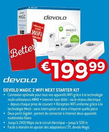 Promotions Devolo magic 2 wifi next starter kit - Devolo - Valide de 25/04/2021 à 31/05/2021 chez Exellent