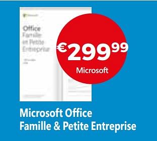 Promoties Microsoft office famille + petite entreprise - Microsoft - Geldig van 25/04/2021 tot 31/05/2021 bij Exellent