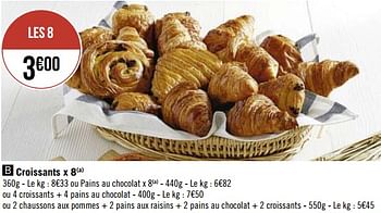 Promotions Croissants - Produit Maison - Casino - Valide de 26/04/2021 à 09/05/2021 chez Super Casino