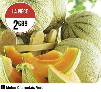 Promotions Melon charentais vert - Produit Maison - Casino - Valide de 26/04/2021 à 09/05/2021 chez Super Casino