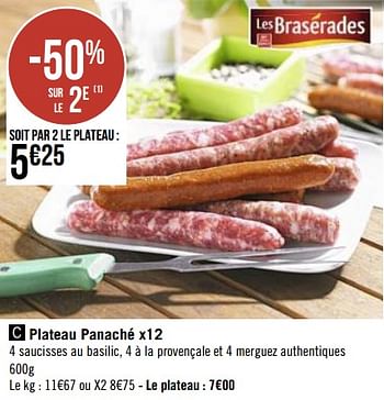 Promotions Plateau panaché - Les Brasérades - Valide de 26/04/2021 à 09/05/2021 chez Super Casino