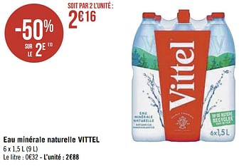 Promotions Eau minérale naturelle vittel - Vittel - Valide de 26/04/2021 à 09/05/2021 chez Super Casino