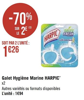 Promoties Galet hygiène marine harpic - Harpic - Geldig van 26/04/2021 tot 09/05/2021 bij Super Casino