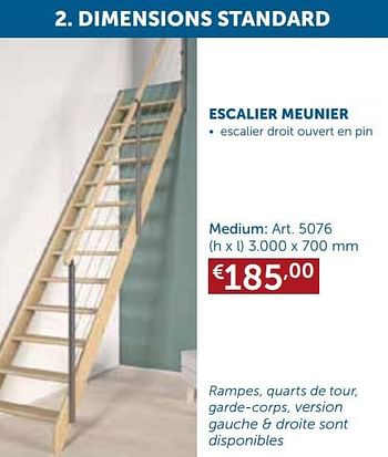 Promotions Escalier meunier - Produit maison - Zelfbouwmarkt - Valide de 27/04/2021 à 24/05/2021 chez Zelfbouwmarkt