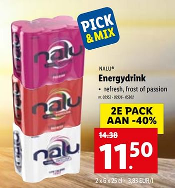 Promoties Energydrink - Nalu - Geldig van 03/05/2021 tot 08/05/2021 bij Lidl