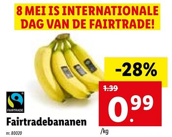 Promoties Fairtradebananen - Fin Carré - Geldig van 03/05/2021 tot 08/05/2021 bij Lidl