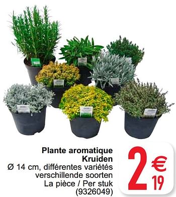 Promotions Plante aromatique kruiden - Produit maison - Cora - Valide de 27/04/2021 à 10/05/2021 chez Cora