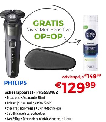 Promoties Philips scheerapparaat - phs558462 - Philips - Geldig van 25/04/2021 tot 31/05/2021 bij Exellent