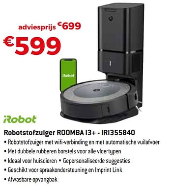 Promoties Irobot robotstofzuiger roomba i3+ - iri355840 - iRobot - Geldig van 25/04/2021 tot 31/05/2021 bij Exellent