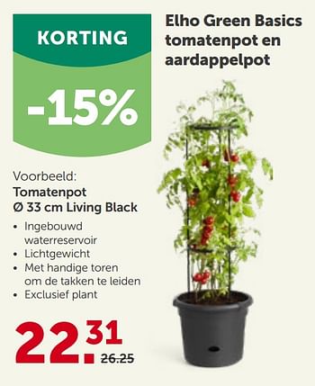Promoties Tomatenpot living black - Huismerk - Aveve - Geldig van 28/04/2021 tot 08/05/2021 bij Aveve