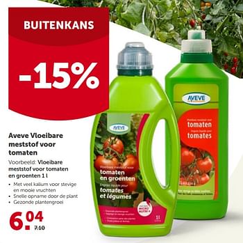 Promoties Vloeibare meststof voor tomaten en groenten - Huismerk - Aveve - Geldig van 28/04/2021 tot 08/05/2021 bij Aveve