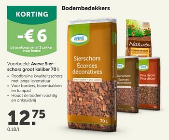 Promoties Bodembedekkers aveve sierschors groot kaliber - Huismerk - Aveve - Geldig van 28/04/2021 tot 08/05/2021 bij Aveve