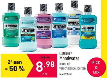 Promotions Mondwater - Listerine - Valide de 07/05/2021 à 14/05/2021 chez Aldi