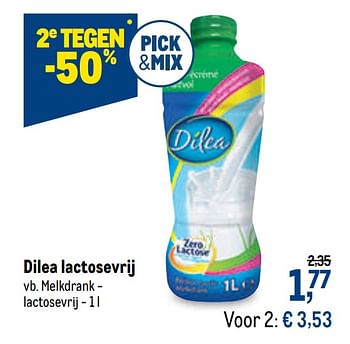 Promoties Dilea melkdrank - lactosevrij - Dilea - Geldig van 05/05/2021 tot 18/05/2021 bij Makro