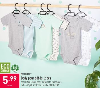 Promoties Body pour bébés - POCOPIANO - Geldig van 05/05/2021 tot 14/05/2021 bij Aldi