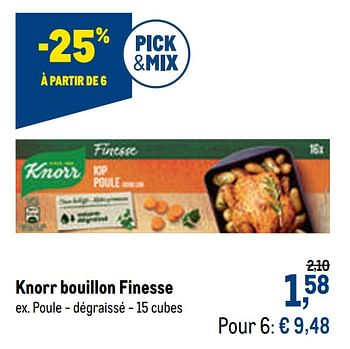 Promotions Knorr bouillon finesse poule - dégraissé - Knorr - Valide de 05/05/2021 à 18/05/2021 chez Makro