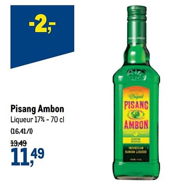 Promotions Pisang ambon liqueur - Pisang  Ambon  - Valide de 05/05/2021 à 18/05/2021 chez Makro