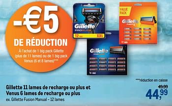 Promotions Gillette fusion manual - Gillette - Valide de 05/05/2021 à 18/05/2021 chez Makro