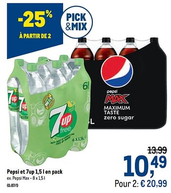 Promotions Pepsi max - Pepsi - Valide de 05/05/2021 à 18/05/2021 chez Makro