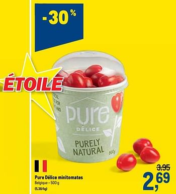 Promotions Pure délice minitomates - Pure Délice - Valide de 05/05/2021 à 18/05/2021 chez Makro