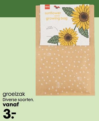 Promotions Groeizak - Produit maison - Hema - Valide de 28/04/2021 à 11/05/2021 chez Hema