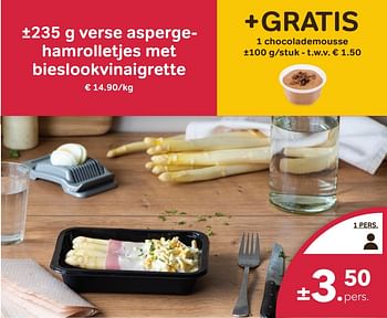 Promoties Verse aspergehamrolletjes met bieslookvinaigrette - Huismerk - Bon'Ap - Geldig van 28/04/2021 tot 11/05/2021 bij Bon'Ap