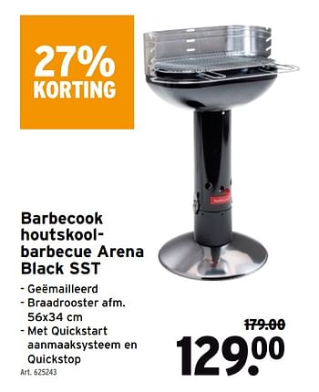 Promotions Barbecook houtskoolbarbecue arena black sst - Barbecook - Valide de 28/04/2021 à 11/05/2021 chez Gamma