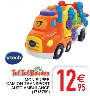 Promoties Mon super camion transport auto ambulance - Vtech - Geldig van 04/05/2021 tot 17/05/2021 bij Cora