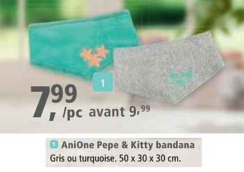 Promoties Anione pepe + kitty bandana - Anione - Geldig van 05/05/2021 tot 12/05/2021 bij Maxi Zoo