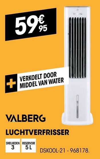 Promoties Valberg luchtverfrisser dskool-21 - Valberg - Geldig van 05/05/2021 tot 16/05/2021 bij Electro Depot