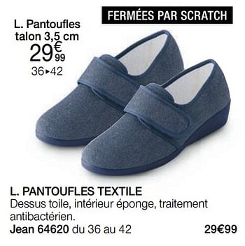 Promotions Pantoufles - Produit Maison - Damart - Valide de 01/04/2021 à 15/06/2021 chez Damart