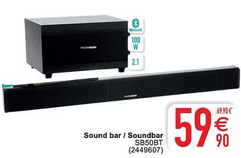 Promoties Thomson sound bar - soundbar sb50bt - Thomson - Geldig van 04/05/2021 tot 17/05/2021 bij Cora