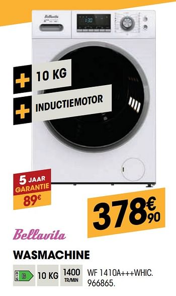 Promoties Bellavita wasmachine wf 1410a+++whic - Bellavita - Geldig van 05/05/2021 tot 16/05/2021 bij Electro Depot