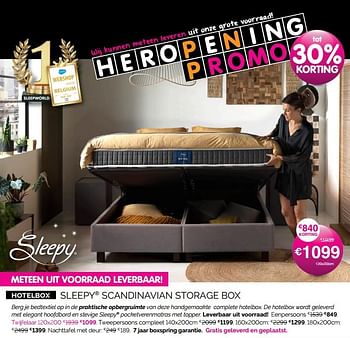 Promoties Sleepy scandinavian storage box - Sleepy - Geldig van 01/05/2021 tot 31/05/2021 bij Sleepworld