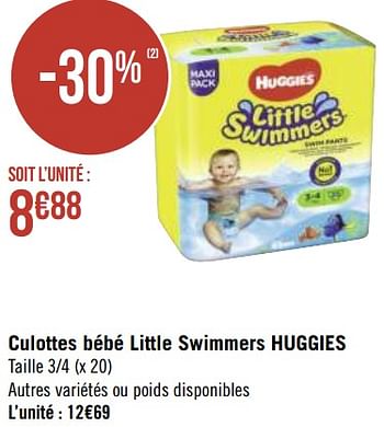 Promotions Culottes bébé little swimmers huggies - Huggies - Valide de 03/05/2021 à 16/05/2021 chez Géant Casino