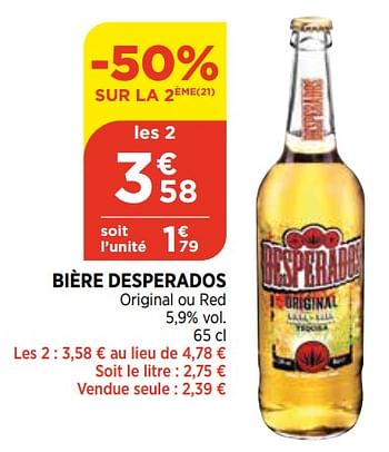 Promotions Bière desperados - Desperados - Valide de 05/05/2021 à 10/05/2021 chez Atac