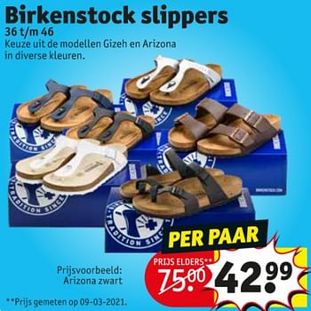 Promoties Birkenstock slippers arizona zwart - Birkenstock - Geldig van 04/05/2021 tot 16/05/2021 bij Kruidvat