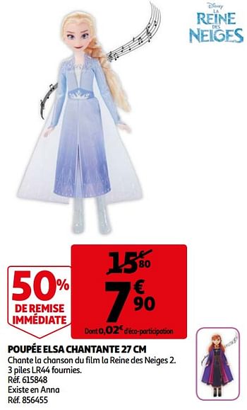 Promotions Poupée elsa chantante - Disney - Valide de 05/05/2021 à 11/05/2021 chez Auchan Ronq