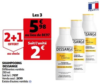 Promotions Shampooing dessange - Dessange - Valide de 05/05/2021 à 11/05/2021 chez Auchan Ronq