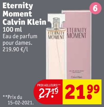 Promotions Eternity moment calvin klein edp - Calvin Klein - Valide de 04/05/2021 à 16/05/2021 chez Kruidvat