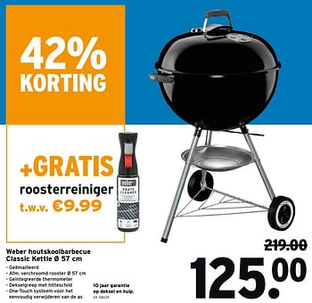 Promoties Weber houtskoolbarbecue classic kettle - Weber - Geldig van 12/05/2021 tot 18/05/2021 bij Gamma