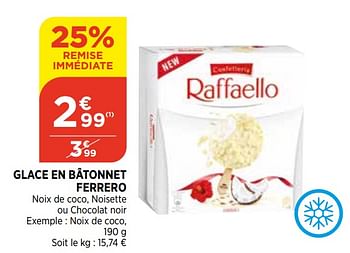 Promotions Glace en bâtonnet ferrero - Ferrero - Valide de 05/05/2021 à 10/05/2021 chez Bi1